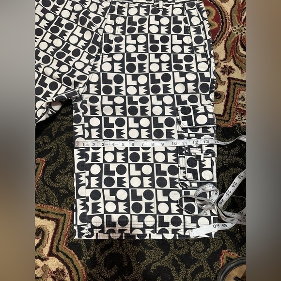 Blac Lacquer Casual Mens Shorts Black White  Size 36 INSEAM 13" - Picture 5 of 9